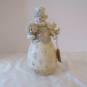 Jim Shore "Blessings bloom this Season" Snowman figurine